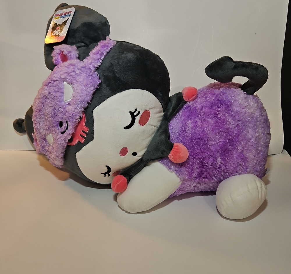 Hello Kitty Purple and Black Stuffed Animal.  " KUROMI"